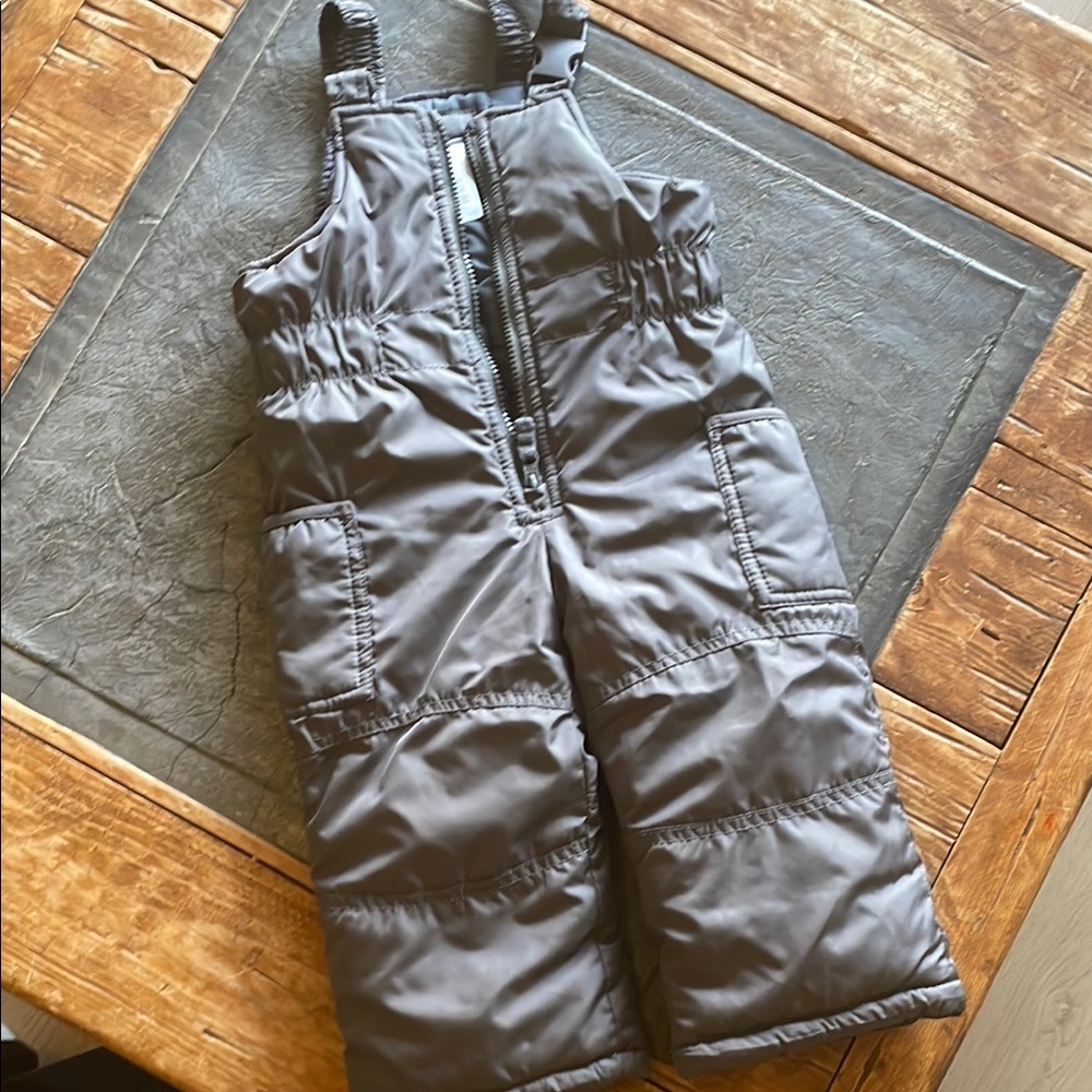 Kids Grey Snow Bib